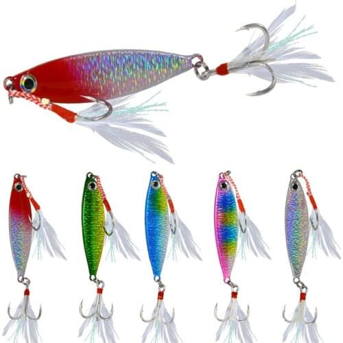 8 10 15 20g Fishing Lure Sinking Vibration Metal Carp Feather Hard Vib Fishing Bait Diving Artificial Fishing Bait Tackle Bait