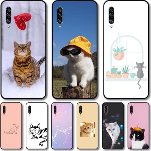 Beautiful cat Phone Case Hull For Samsung Galaxy M 10 20 21 31 30 60S 31S Black Shell Art Cell Cover TPU