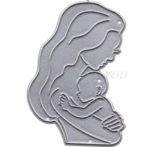 Mom Baby Metal Cutting Dies Stencil Scrapbooking DIY Album Stamp Paper Embossing Drop Shipping