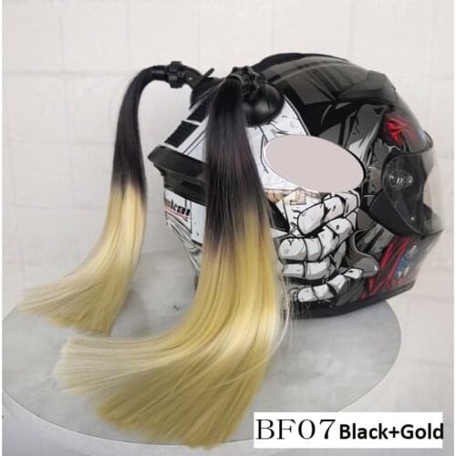 2pcs/Set DIY Fashion kid Motorcycle Helmet Braids Woman Braids Wig For Motorbike Helmets Sucker Helmet Decoration Punk Style