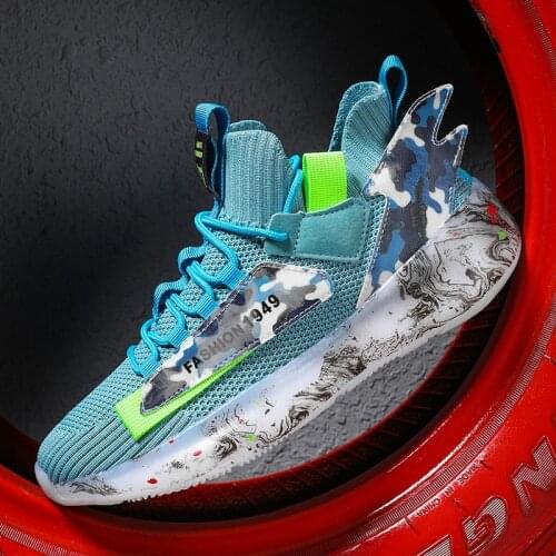 New Men Lightweight Sneakers Breathable Running Shoes Men Graffiti Sports Shoes Trendy No-slip Walking Jogging Shoes Zapatillas