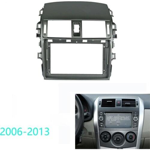 Car Radio Fascia Trim Kit, 9 Inch 2 Din Dash Panel DVD Frame Install Kit for Toyota Corolla 2006-2013