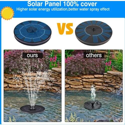 Floating Solar Fountain 3-in-1 Solar Fountain Nozzle Swimming Pools Fountain Solar Powered Garden Water Fountain Pool Pond Deco