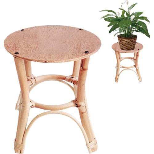 Natural Rattan Plant Stand Hand Woven Flower Pot Rack Indoor Plant Stand Plant Pot Holder For Gardening Home Decor dutiful