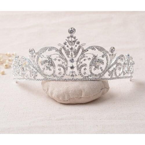 Gorgeous Sparkling Bridal Crystal Tiara Crowns Princess Queen Pageant Prom Rhinestone Veil Tiara Headband Wedding Hair Accessory