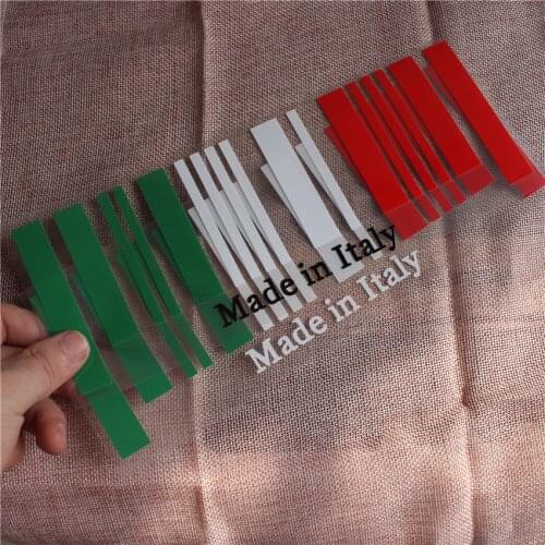 Made in Italy Flag Bar Code Car funny Sticker PVC Decal Styling For Ferrari Abarth Lamborghini Maserati Alfa Romeo Pagani