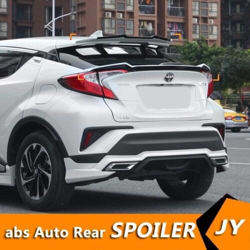 For TOYOTA CHR Roof Spoiler 2018-2019 C-HR Roof spoiler High Quality ABS Material Car Rear Wing Primer Color Rear Spoiler