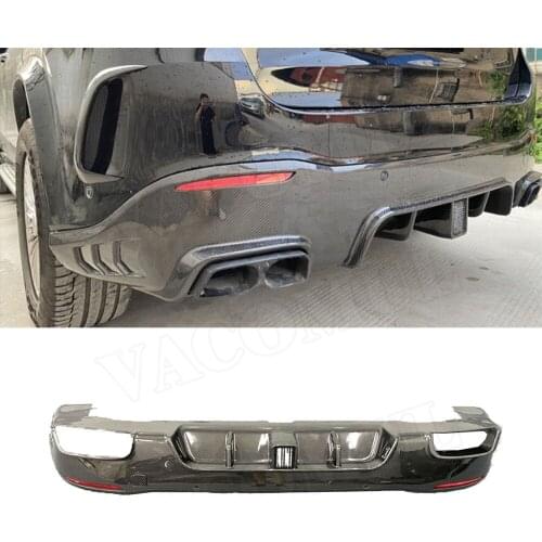 Dry Carbon Fiber Rear Lip Diffuser Spoiler for Mercedes Benz GLE Class W167 GLE53 AMG SUV 2020 UP Rear Bumper Spoiler Diffuser