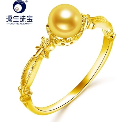 YS 925 Sterling Silver 6-6.5mm Japanese Akoya Pearl Ring Wedding Fine Jewelry