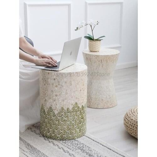 Creative Imported Light Luxury Shell Coffee Table Home Soft Decoration Simple Modern Side Table Living Room Sofa Corner Table Sm