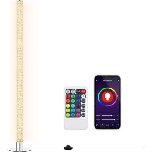 Tuya LED corner floor light with remote control Modern dimmable suitable for Alexa, Google Home, WiFi Smart RGBW