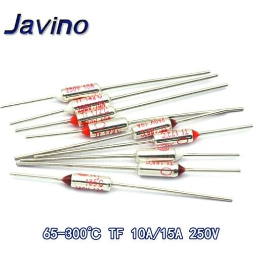 TF Thermal Fuse RY 10A 15A 250V Temperature 65C 85C 100C 105C 100C 120C 130C 152C 165C 172C 185C 192C 200C 216C 240C 280C 300C