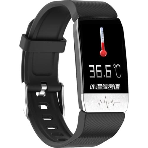 Smart Bracelet Thermometer Body Temperature Measurement Health Sleep Monitor Blood Pressure Heart Rate Smart Band Watch
