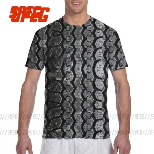 Vintage Tire Tread T Shirt for Men Polyester Awesome T-Shirts All Over Print Full 3D Novelty Tees Short Sleeve Tops for Male