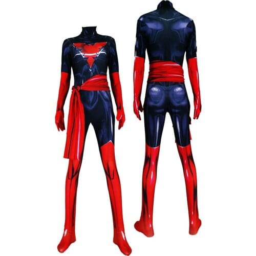 Adults Kids Black Red Jean Grey Cosplay Costume X-Men Superhero Female Woman Girls Dark Phoenix Halloween Bodysuit