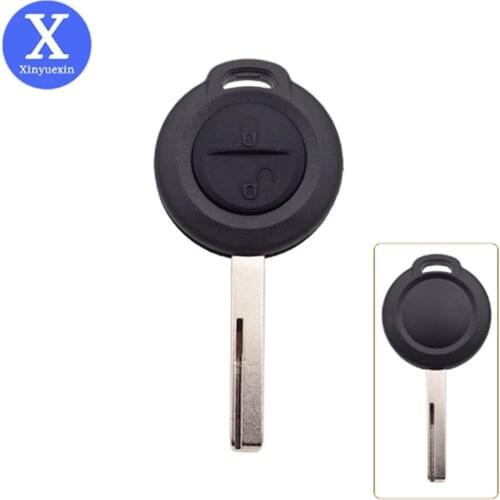 Xinyuexin Car Key Case Shell for Mitsubishi Colt Warior Carisma Spacestar for Mercedes Benz Smart 2 Buttons Auto Key Cover Fob