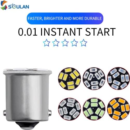 10X 5630 8smd 1156 P21W BA15S 1157 P21 5W BAY15D LED Car Light Bulb Orange Green 6000K Pure Whith Turn Signal Lamp 12V DC Diode