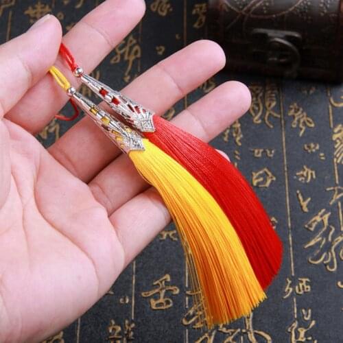 DIY 2PCS Smooth vertical long tassel pendant earrings jewelry accessories 13CM Crafts