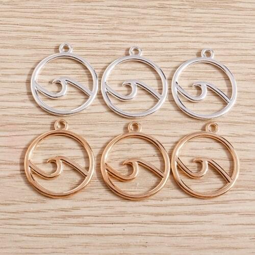 20pcs 20*23mm Trendy Hollow Sign Circle Charms Jewelry Findings Accessories for Necklaces Pendants Earrings Handmade DIY Making