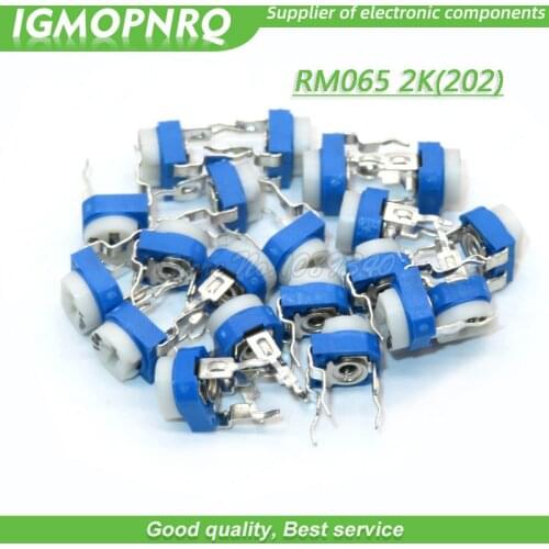 20PCS Trimmer Potentiometer RM065 RM-065 2k ohm 202 DIP Trimmer Resistors Variable adjustable Resistors RM065-202 IGMOPNRQ
