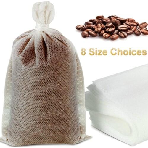 200pcs Tea Filter Bags Natural Material Empty Tea Bags Loose Leaf Tea Drawstring Bags Disposable Tea Infuser Coffee Filter Bag