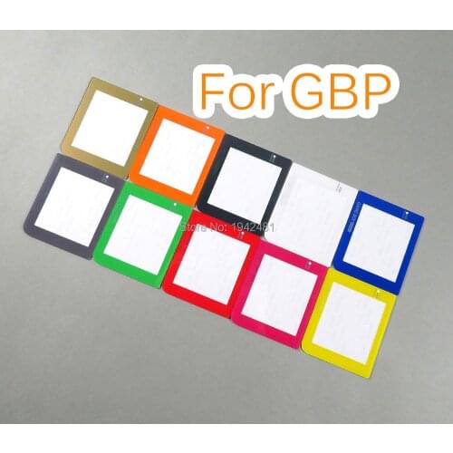 3pcs Good quality Colorful Replacement plastic protective screen lens with logo for Gameboy Pocket GBP
