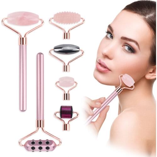 3 In 1 Jade Massage Roller Kit Face Lifting Slim Massage Beauty Stick for Face Neck Skin Wrinkle Remover Care Massage Tool