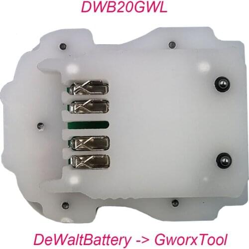 Power tool adapter DWB20GWL Converter Use DEWALT 18V 20V Flex Max.60V Li-ion Battery on WORX Green Large Foot Machine