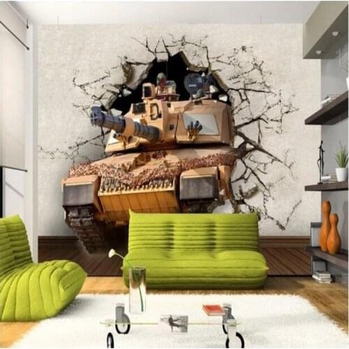 Beibehang Custom Photo Wallpaper Military Tank 3D Living Room Room Bedroom TV wall papers home decor wallpaper for walls 3 d