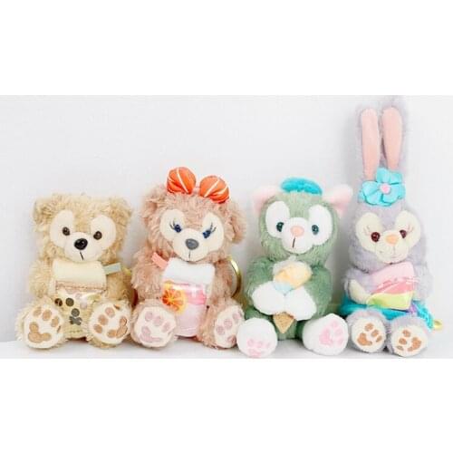 Disney StellaLou ShellieMay Cake Anime Plush Keychain Cartoon Stuffed Doll chain Toy Pendant Ornament Birthday Gift New