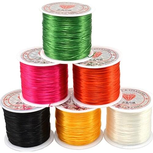 19 colors 0.5mm Strong Crystal Elastic Stretch Beading Line Cord Thread String for DIY Necklace Bracelet Jewelry Making 60m/roll