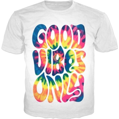 Good Vibes Only 3D Printed Tees Hip Hop Men Women T-shirt Space Galaxy T Shirt Tops Clothing