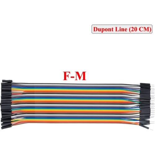 40pcs in Row Dupont Cable 20cm 2.54mm 1pin 1p-1p Female to Male jumper wire for arduino Dropshipping