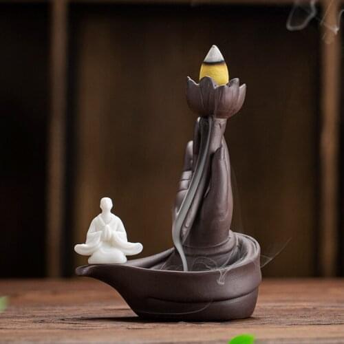 Purple sand backflow incense burner ornaments bergamot zen incense ceremony tea ceremony sandalwood home interior decoration
