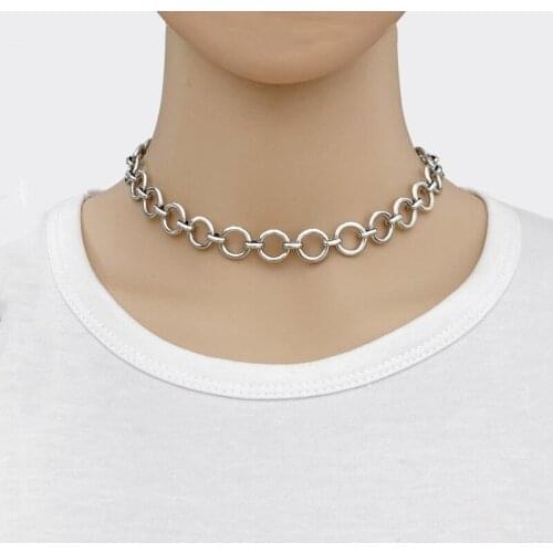 Fashion all-match titanium steel necklace stainless steel collar simple men and women jewelry hot sale