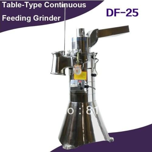 DF-25 Stainless stell Table type continuous feeding grinder,Mincers,Mills,seasonings, spices, cereals and dry food,Herb Mills