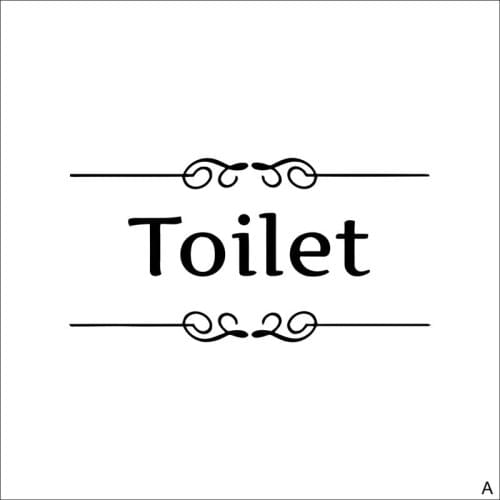 Toilet door Entrance Sign stickers diy personalized bathroom decoration wall decals For Shop Office Home Cafe Hotel