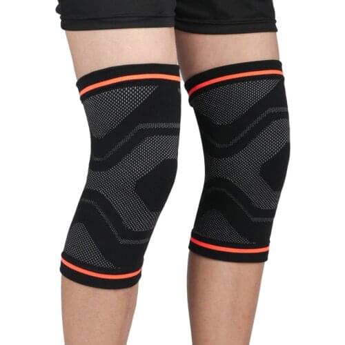 1pc Knee Pad Sleeve Knitted Compression Leg Support Running Jogging Basketball Football Soccer Kneepads Bandage Protector