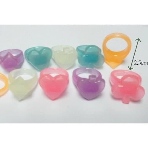 12X wholesale Glow In The Dark poker Rings Vintage Favour Pinata Birthday Party Favors Gift Novelty Birthday Cake Decoration