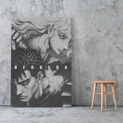 Berserk Guts Griffith anime Canvas poster Painting wall Art decor Living room Bedroom Study Home Decoration Prints frame