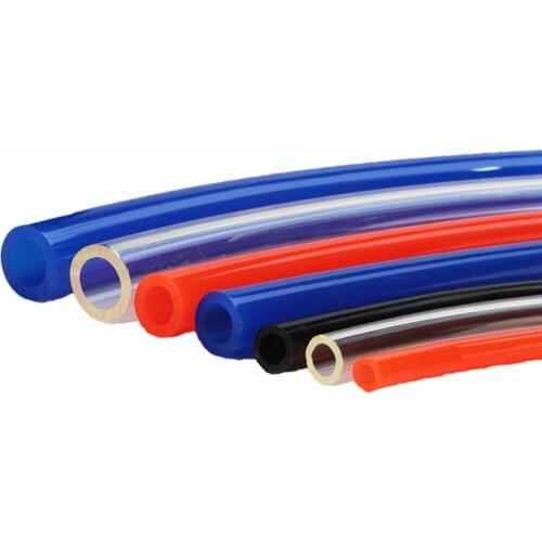 OD 4/6/8/10/12/14/16mm Polyurethane Flexible Tubing Pneumatic PU Pipe Tube Hose Air Piping Transparent Red Black Blue