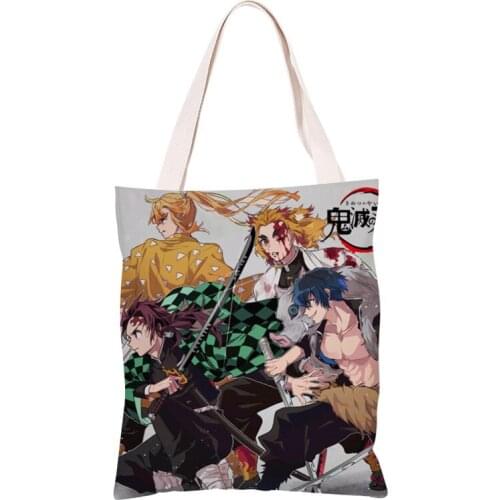 Hot Style Japan Anime Comic Demon Slayer: Kimetsu No Yaiba Animation Canvas Shoulder Bag