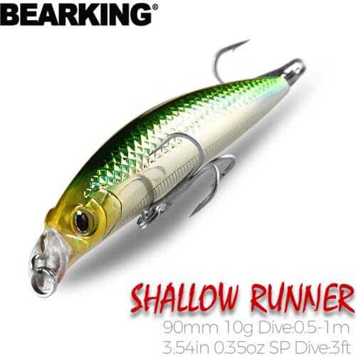BEARKING 90mm 10g professional quality magnet weight fishing lures minnow crank hot model Artificial Bait Tackle