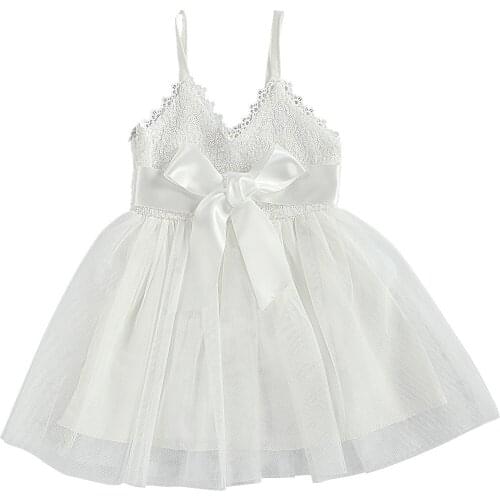 Pudcoco 1-6 Years Toddler Girls Princess Party Dress, Glitter Sequin Sleeveless Strap Bow Formal Tutu Dress Summer Outfits