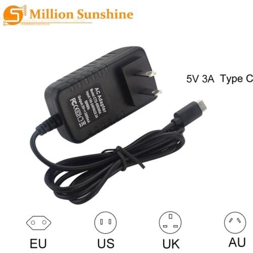 Raspberry Pi 4 Type C Power Adapter Power Charger 100-240V EU US UK AU Plug Power Supply Raspberry Pi 4 Model B RPI113