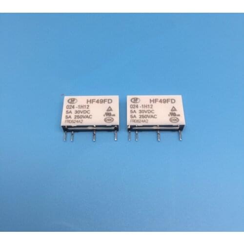 HF49FD-024-1H12 24VDC 5A 250VAC 7.62MM relays