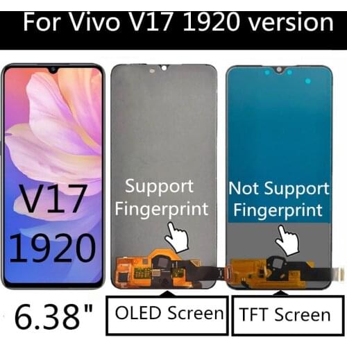 For VIVO V17 1920 version 6.38“ TFT LCD Display Touch Screen Assembly Replacement Accessory