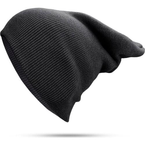 Winter Hat Women Men Boys Girls Knitted Beanies Cap Solid Color Unisex Autumn Crochet Skullies Cap Wild Accessories