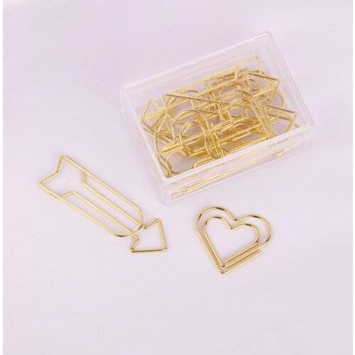 Gold Arrows Love Paperclip Valentines Day Shape Paper Clip Special Shaped Paperclips Customized Paper Clips Gold Paper Clips