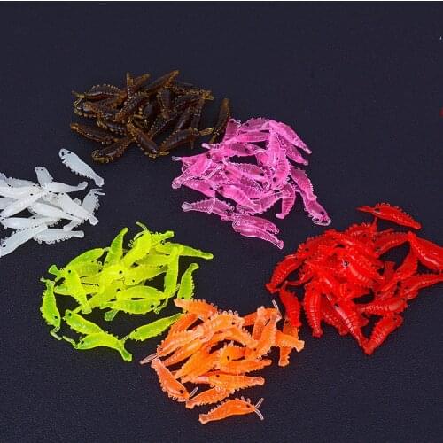 10Pcs Shrimp Fishing Lures 2.8cm Soft Silicone Freshwater Fishing Shrimp Bait Carp Fishing Pesca